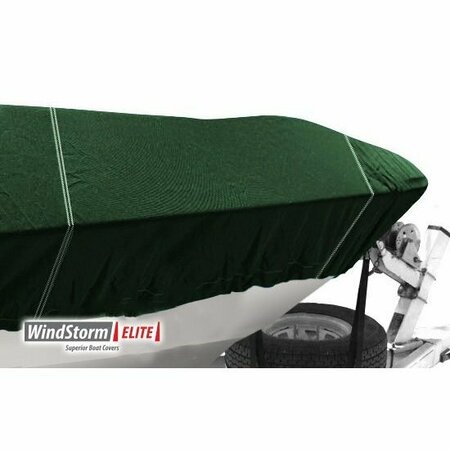 Eevelle Boat Cover ALUMINUM V JON Center Console, Outboard Fits 17ft 6in L up to 86in W Green SBAVJCC1786B-FGR